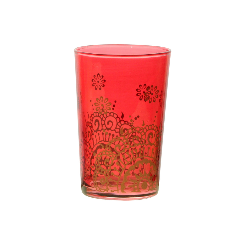 Tea Glass Oujam, Red. D6xH9,5 cm