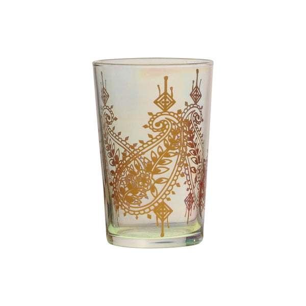 Tea Glass Paisley, Iris. D6xH9,5 cm