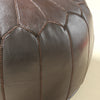 Leather Pouf Tassira S, Chocolat