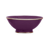 Ceramic Bowl w. Silver Trim, D25 cm, Aubergine
