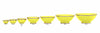 Ceramic Bowl w. Silver Trim, D12 cm, Lemon