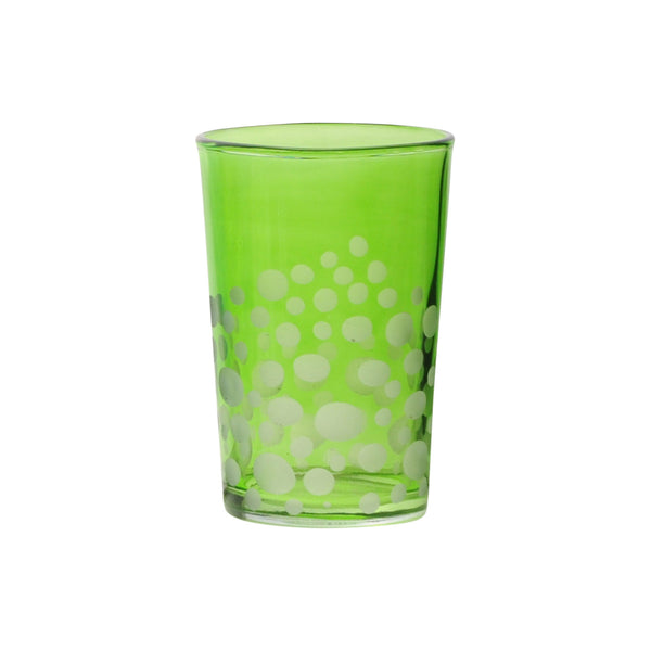 Tea Glass Dotty, Light Green