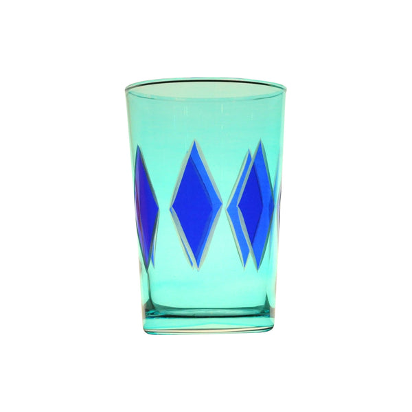 Tea Glass Diamond, Blue