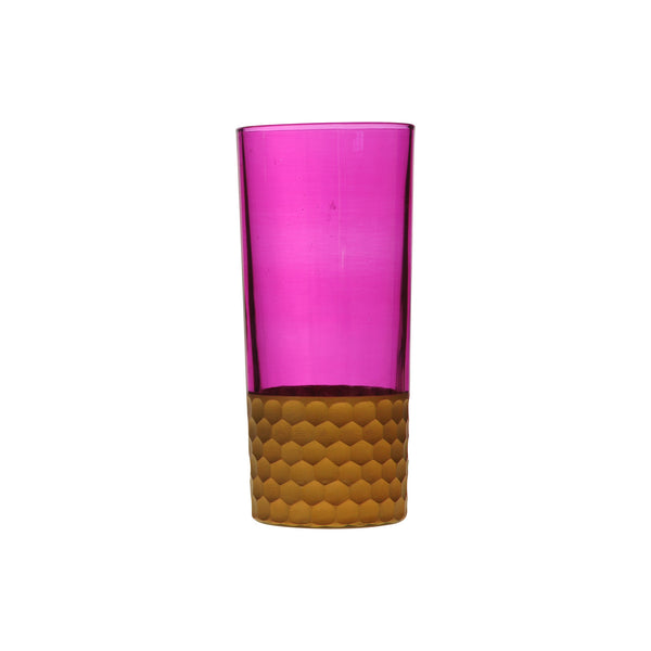 Water Glass Tila Copper, Pink. D7xH15 cm
