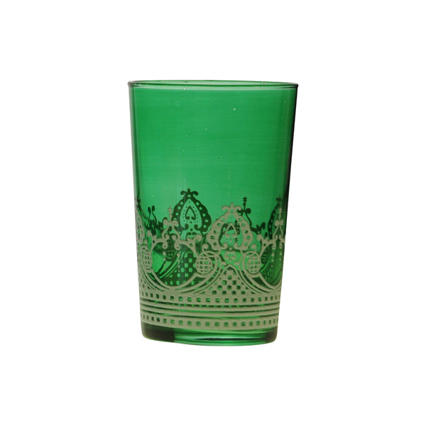 Tea glass Touareg relief, Green