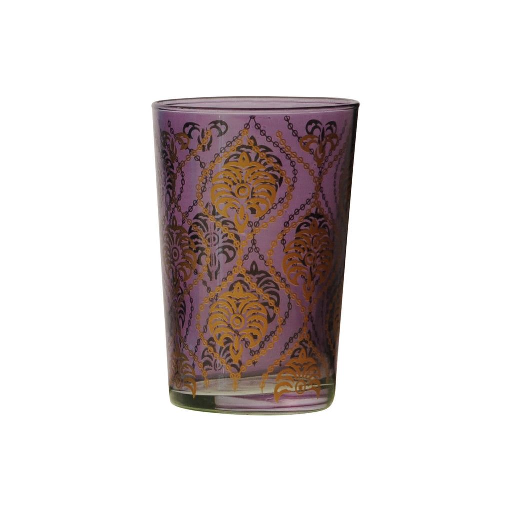 Tea Glass Taouss, Violet. D6xH9,5 cm