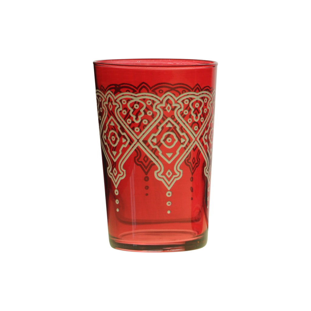 Tea glass Punto Relief, Red