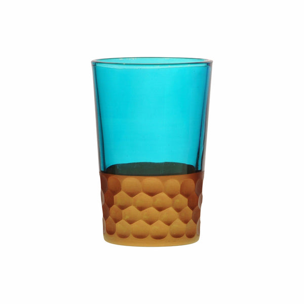 Tea Glass Tila Copper, Aqua. D6xH9,5 cm