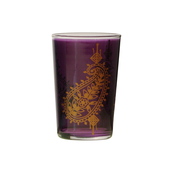 Tea Glass Paisley, Violet. D6xH9,5 cm