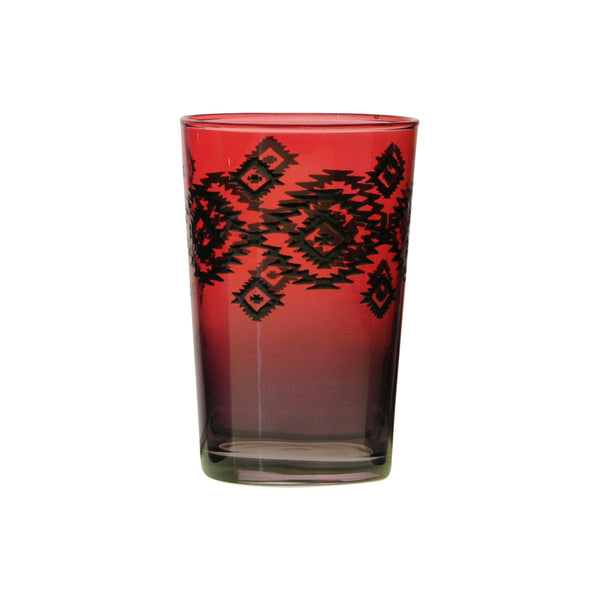 Tea Glass Zalag, Red. D6xH9,5 cm