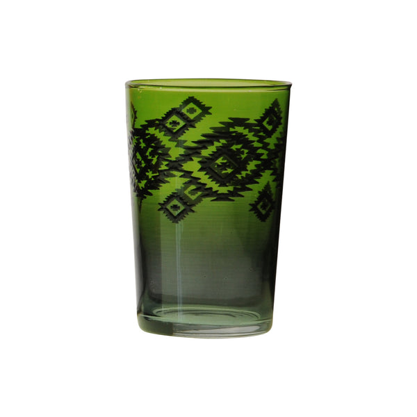 Tea Glass Zalag, Green. D6xH9,5 cm