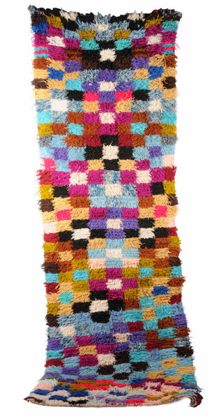 Vintage Berber Carpet Boucherrouite L