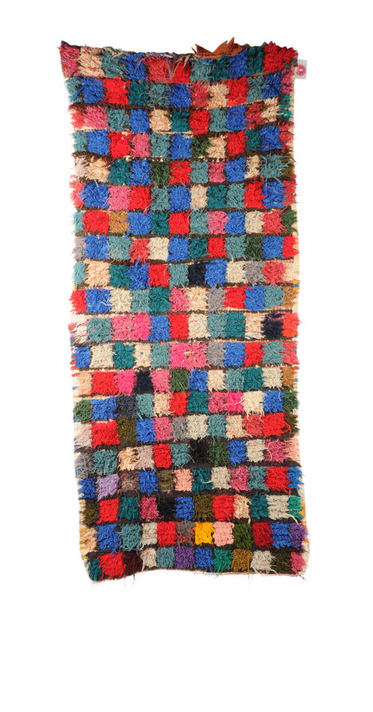 Vintage Berber Rag Rug Boucherrouite L-62K40-04-99-004/005