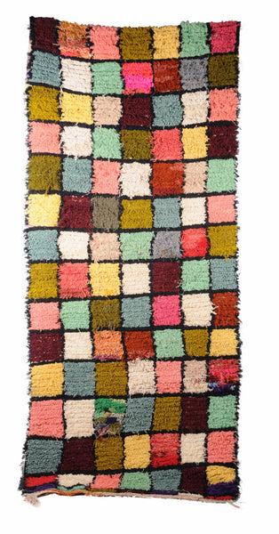 Vintage Berber Rag Rug Boucherrouite L-62K40-04-99-004/009