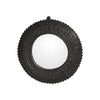 Rubber Mirror round, D60 cm. Raw Black