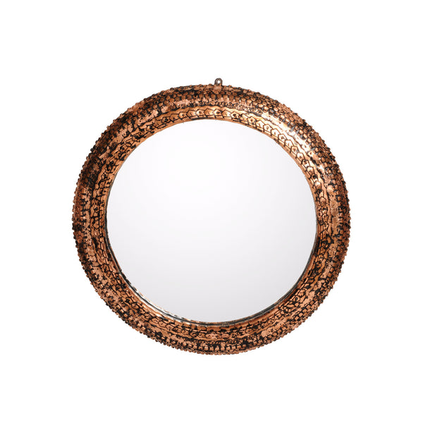 Rubber Mirror round, D100 cm. Copper