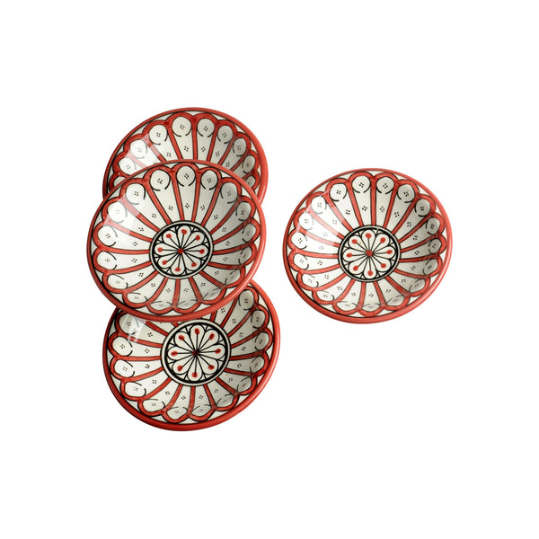 Ceramic Tapas Plate Ayoun, D16 cm. Red