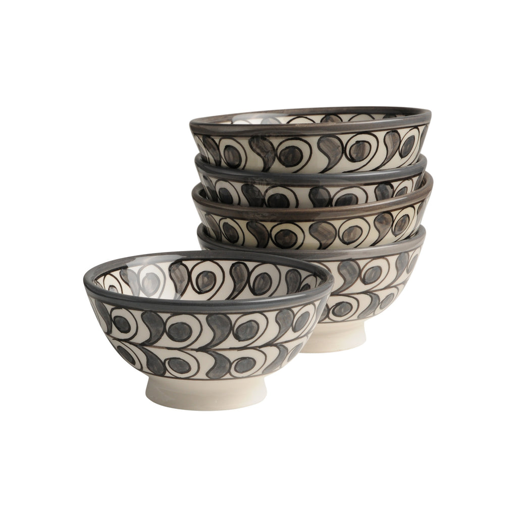 Ceramic Bowl Lorca, D12 cm. Grey