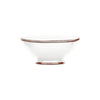 Ceramic Bowl w. Silver Trim, D20 cm, White