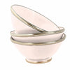 Ceramic Bowl w. Silver Trim, D16 cm, Champagne