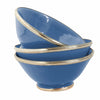 Ceramic Bowl w. Silver Trim, D16 cm, Night Blue