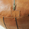 Leather Pouf Tassira S, Almond Brown