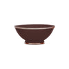Ceramic Bowl w. Silver Trim, D20 cm, Chocolat