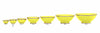 Ceramic Bowl w. Silver Trim, D10 cm, Lemon