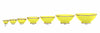 Ceramic Bowl w. Silver Trim, D8 cm, Lemon