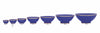 Ceramic Bowl w. Silver Trim, D10 cm, Cobalt Blue