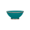 Ceramic Bowl w. Silver Trim, D20 cm, Emerald