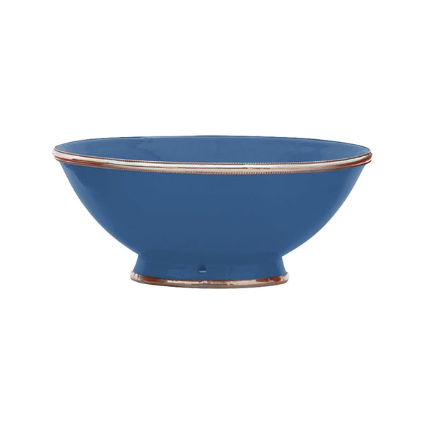 Ceramic Bowl w. Silver Trim, D25 cm, Night Blue
