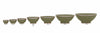 Ceramic Bowl w. Silver Trim, D16 cm, Olive Green