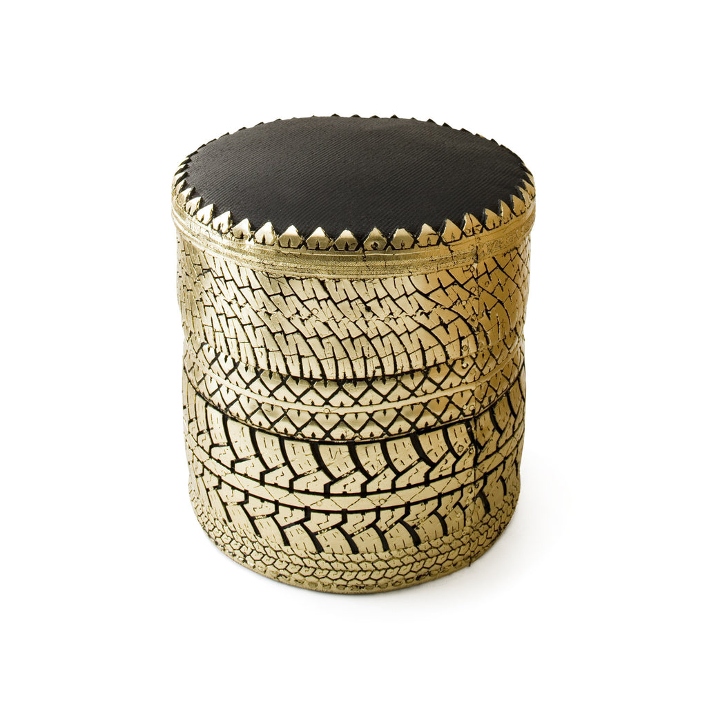 Rubber Stool R1, Gold